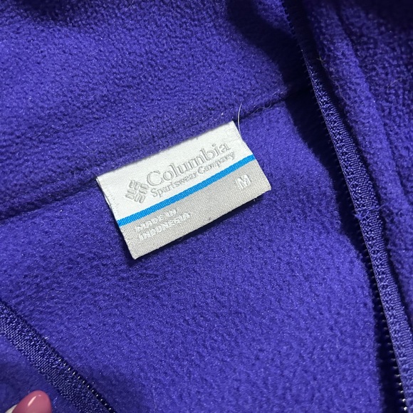 Royal Purple Fleece Columbia Zip Up Fleece - Picture 5 of 5